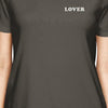 Lover Women's Dark Grey T-shirt Lovely Graphic Tee Cute Gift Ideas